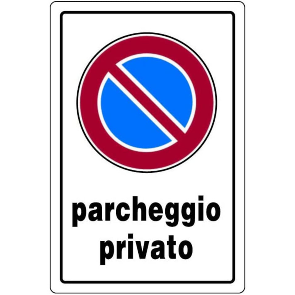 Cartello Polionda 30x20 cm - PARCHEGGIO PRIVATO